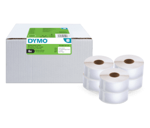 ETIQUETTE DYMO LABELWRITER ADRESSE 57/32 BLANC REPOSITIONNABLE VALUE PACK 6 ROULEAUX - boîte de 6