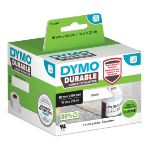 ETIQUETTE DYMO LABELWRITER RESISTANTE 19/64 BLANC - boîte de 2