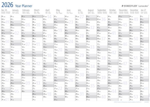 PLANNING ANNUEL PVC 60x84cm STAEDTLER *2026*