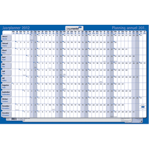 PLANNING ANNUEL CARTON LAMINE 60x90cm BNL LEGAMASTER *2026*