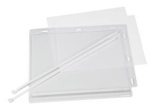 PORTE AFFICHE ETANCHE A5 FIXATION SERRE-CABLES - paquet de 5