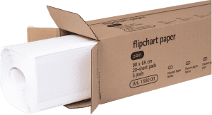 BLOC FLIPCHART 20 FEUILLES UNIES 98x65cm LEGA - paquet de 5