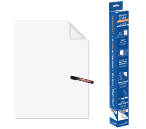 MAGIC CHART ELECTROSTATIQUE BLANC PAPERCHAT 60/80 + MARQUEUR EDDING 330