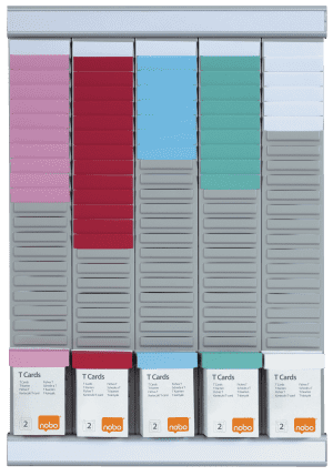 KIT PLANNING HEBDOMADAIRE BLANC/MULTICOLORE 5 COLONNES 24 FENTES NOBO