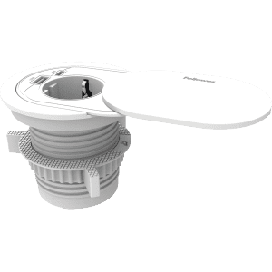 BLOC MULTIPRISE POWER SPOT 1 POSITION AVEC USB-A ET USB-C BLANC NORME DE/LU FELLOWES