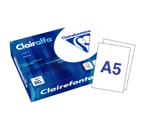 PAPIER CLAIRALFA A5 80Gr BLANC - ramette de 500