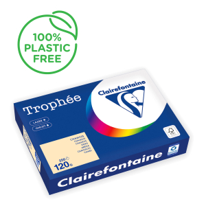 PAPIER CLAIREFONTAINE TROPHEE A4 120Gr CHAMOIS - ramette de 250