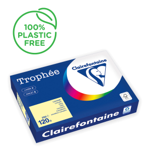 PAPIER CLAIREFONTAINE TROPHEE A4 120Gr CANARI - ramette de 250