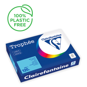 PAPIER CLAIREFONTAINE TROPHEE A4 120Gr BLEU ALIZE - ramette de 250