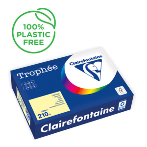 PAPIER CLAIREFONTAINE TROPHEE A4 210Gr JAUNE CANARI - ramette de 250