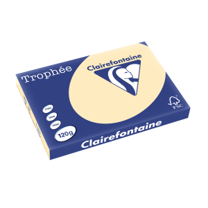 PAPIER CLAIREFONTAINE TROPHEE A3 120Gr CHAMOIS - ramette de 250