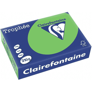 PAPIER CLAIREFONTAINE TROPHEE A4 210Gr VERT MENTHE - ramette de 250