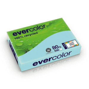 PAPIER RECYCLE EVERCOLOR A3 80Gr BLEU - ramette de 500