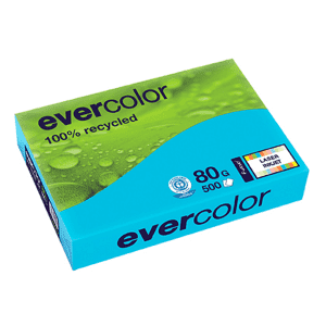 PAPIER RECYCLE EVERCOLOR A4 80Gr BLEU FONCE - ramette de 500