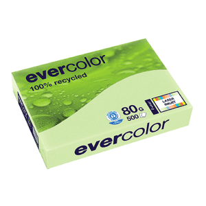 PAPIER RECYCLE EVERCOLOR A4 80Gr VERT - ramette de 500