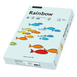 PAPIER RAINBOW A3 80Gr BLEU PALE - ramette de 500