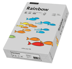 PAPIER RAINBOW A4 80Gr GRIS - ramette de 500