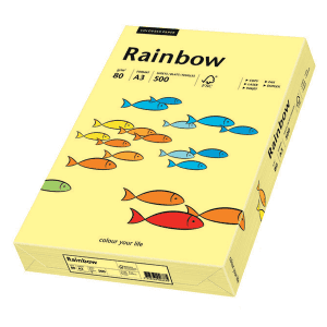 PAPIER RAINBOW A3 80Gr JAUNE PALE - ramette de 500