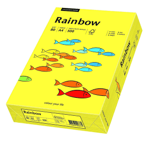 PAPIER RAINBOW A4 80Gr JAUNE CLAIR - ramette de 500