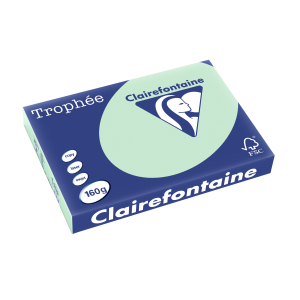 PAPIER CLAIREFONTAINE TROPHEE A3 160Gr VERT - ramette de 250