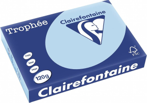 PAPIER CLAIREFONTAINE TROPHEE A4 120Gr BLEU VIF - ramette de 250