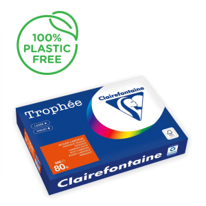 PAPIER CLAIREFONTAINE TROPHEE A3 80Gr ROUGE CARDINAL - ramette de 500