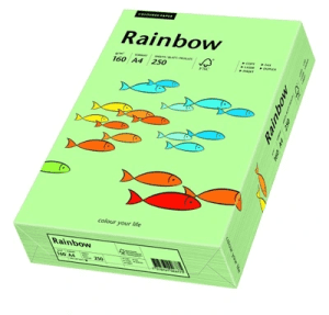 PAPIER RAINBOW A4 160Gr VERT VIF - boîte de 250