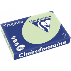 PAPIER CLAIREFONTAINE TROPHEE A4 120Gr VERT GOLF - ramette de 250