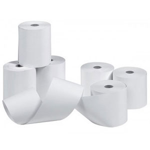 BOBINETTE PAPIER THERMIQUE 57/30/12 BLANC - paquet de 10
