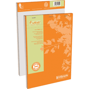BLOC NOTE A4 RECYCLE Q5 FOREVER 100 FEUILLES 70Gr
