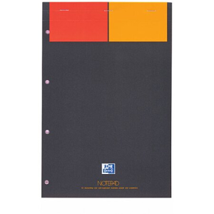 BLOC NOTE A4+ Q5 AGRAFES OXFORD GRIS 80 FEUILLES MICRO-PERFORES