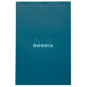 BLOC NOTE A4+ Q5 AGRAFE RHODIA VERT PAON 80 FEUILLES 4 TROUS MICRO-PERFORES