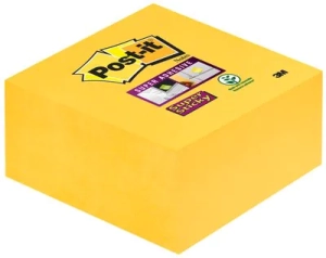 BLOC CUBE NOTES REPOSITIONNABLES POST-IT SUPER STICKY 76/76 JAUNE