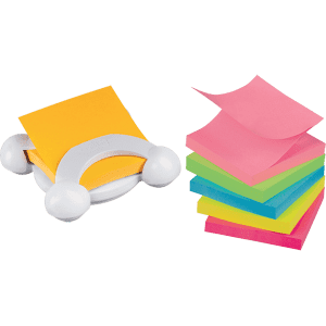 DISTRIBUTEUR NOTES REPOSITIONNABLES POST-IT Z 330 BUBBLE & 6 BLOCS NEON ASSORTI - paquet de 6