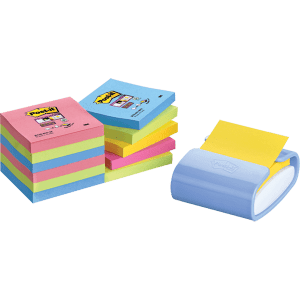 DISTRIBUTEUR NOTES REPOSITIONNABLES POST-IT Z330 PRO COLOR BLEU PERVENCHE + 12 BLOC 76x76 RIO & BANGKOK