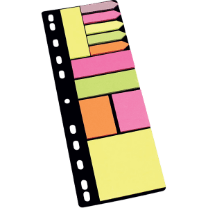 NOTES REPOSITIONNABLES SET INFO STICKY NOTES ASSORTI