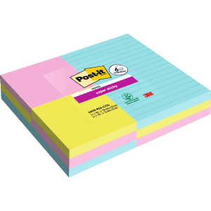 NOTES REPOSITIONNABLES POST-IT SUPER STICKY COMBO PACK COSMIC - paquet de 9