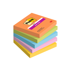 NOTES REPOSITIONNABLES POST-IT 654 SUPER STICKY 76/76 BOOST - paquet de 5