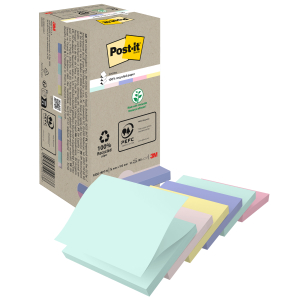NOTES REPOSITIONNABLES POST-IT Z R330 RECYCLE ARC-EN-CIEL 76/76 - paquet de 16
