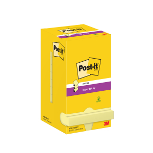 NOTES REPOSITIONNABLES POST-IT Z 654 JAUNE 76/76 SUPER STICKY