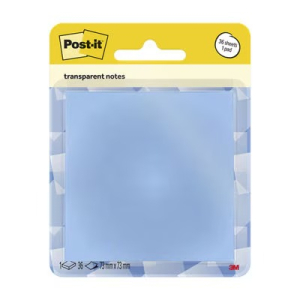 NOTES REPOSITIONNABLES TRANSPARENTES POST-IT 600 73/73 BLEU PASTEL