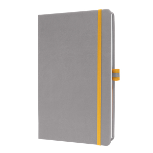 CARNET DE NOTES LINESCAPE 148x213mm Q5 COUVERTURE RIGIDE GRIS CLAIR 176 PAGES SIGEL