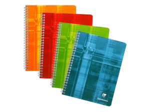 CAHIER 170/200 SPIRALE Q5 90 FEUILLES CLAIREFONTAINE ASSORTI