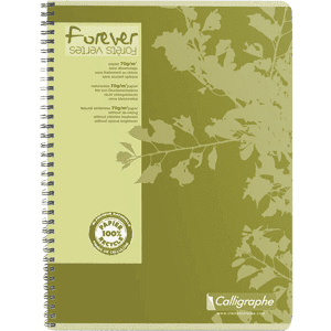 CAHIER A4 Q5 SPIRALE RECYCLE FOREVER 90 FEUILLES 70GR