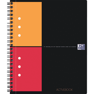 CAHIER A5+ SPIRALE Q5 ACTIVEBOOK 80 FEUILLES MICRO-PERFOREES 12 TROUS