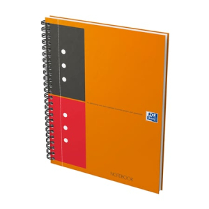 CAHIER A5+ SPIRALE LIGNE NOTEBOOK 80 FEUILLES MICRO-PERFOREES 4 TROUS OXFORD