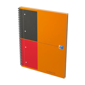 CAHIER A4+ SPIRALE LIGNE NOTEBOOK 80 FEUILLES MICRO-PERFOREES 4 TROUS OXFORD