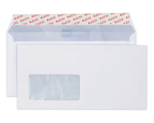 ENVELOPPE 114/229 STRIP FENETRE GAUCHE BLANC ELCO FOND BLEU MOUCHETTE 100Gr - boîte de 500