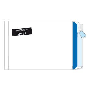 ENVELOPPE 240/340 STRIP BLANC FOND BLEU FONCE 120Gr - boîte de 250