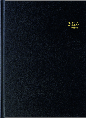 AGENDA BREMAX 1 JOURNALIER NOIR RELIE 21x29cm BREPOLS *2026*